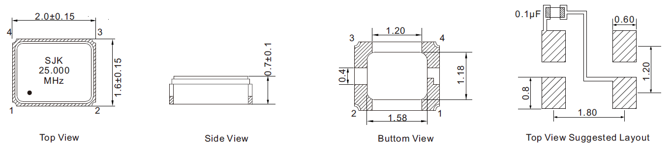 SMD-2016-TCXO-Dimensions