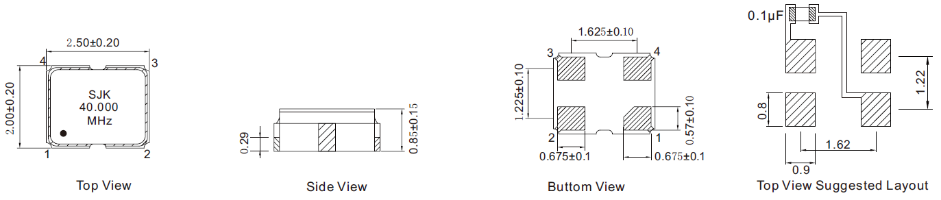 SMD-2520-TCXO-Dimensions