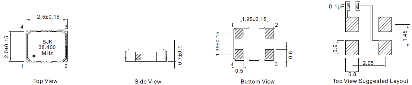 SMD-2520-VCTCXO-Dimensions