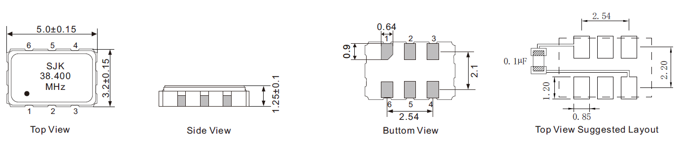 SMD-5032-VCXO-Dimensions