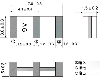 LTCA/CV_10.7MHz陶瓷滤波器尺寸图