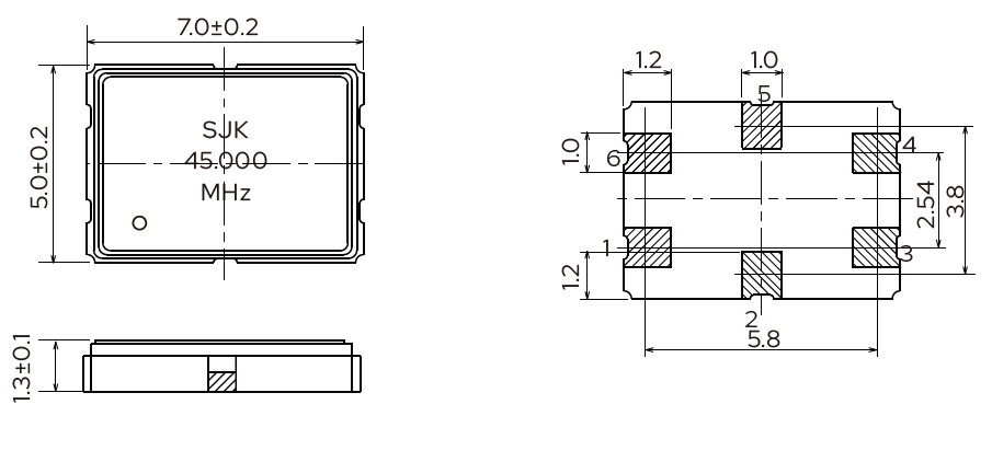 SMD7050晶体滤波器
